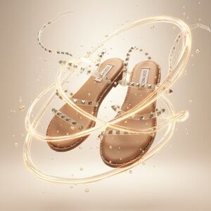 Steve Madden Brown Studded Sandals